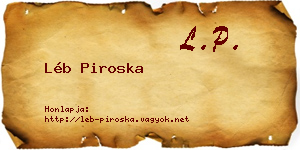 Léb Piroska névjegykártya