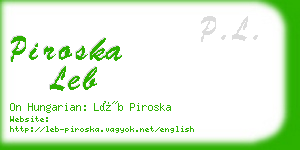 piroska leb business card